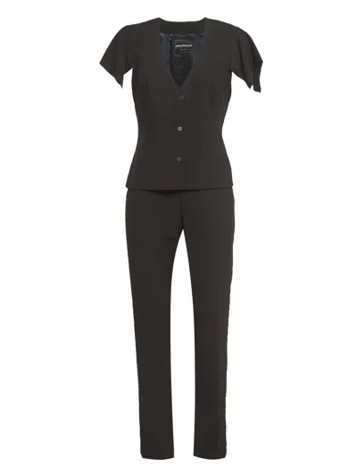 Pre-owned Emporio Armani Flutter-sleeve Tailored Suit