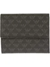 Emporio Armani Fold Over Wallet In Gray