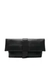 Emporio Armani Polygon Capsule Collection Leather Clutch Bag In Black