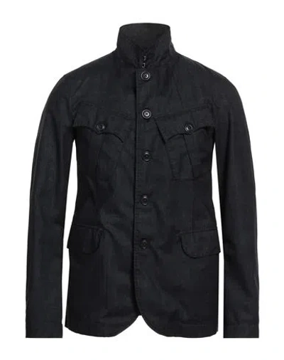 Emporio Armani For C. P. Company Man Jacket Midnight Blue Size 46 Wool, Polyurethane Resin