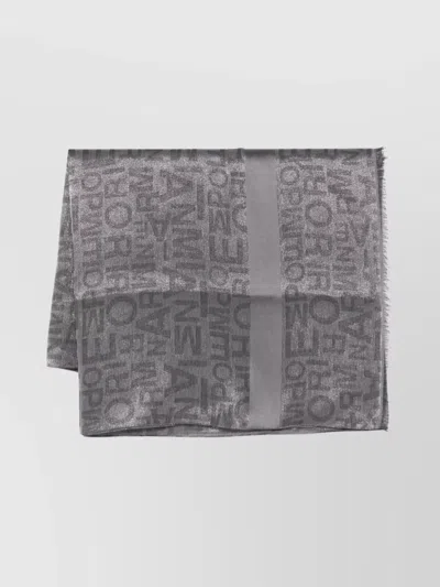 EMPORIO ARMANI FRAYED EDGE RECTANGLE SCARF