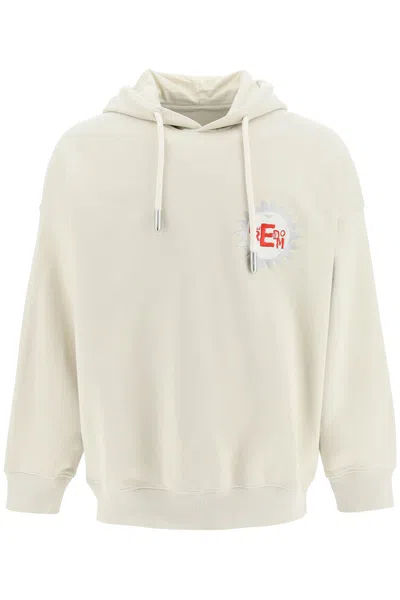 Emporio Armani Long Sleeve Hoodie In Beige