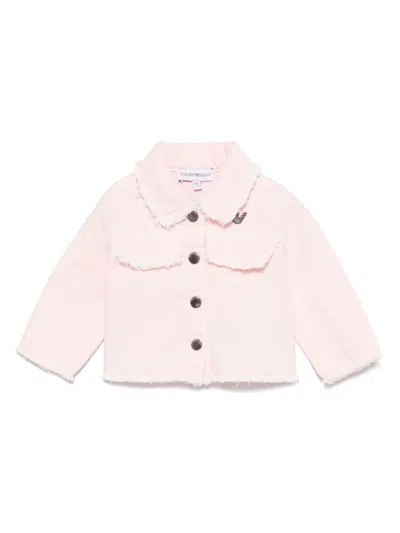 Emporio Armani Babies' Fringe-detailed Jacket In 粉色