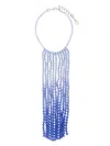 Emporio Armani Fringe-embellished Necklace In Silver