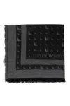Emporio Armani Eagle-logo Fringed Scarf