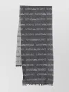 Emporio Armani Fringed Edge Wool Blend Scarf