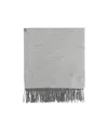 Emporio Armani Wool Scarf With Logo In Gray