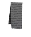 Emporio Armani Monogram-pattern Knitted Scarf In Multi