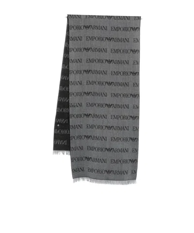 EMPORIO ARMANI FRINGED SCARF