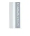 Emporio Armani Logo-jacquard Fringed Scarf In Multi