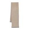 Emporio Armani Fringed Silk Scarf In Brown