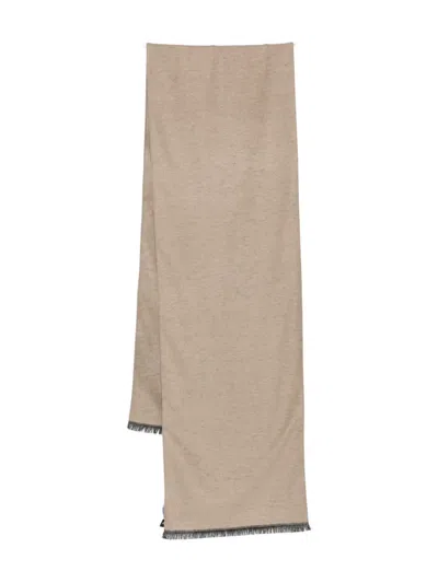 EMPORIO ARMANI FRINGED SILK SCARF