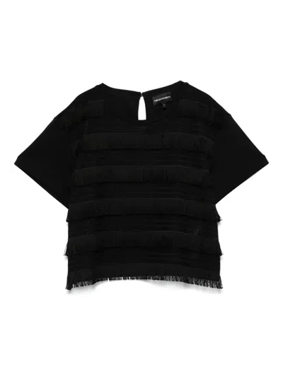EMPORIO ARMANI FRINGED T-SHIRT