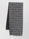 Emporio Armani Monogram-pattern Knitted Scarf
