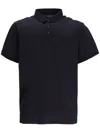 Emporio Armani Cotton Jersey Diamond Jacquard Regular Fit Polo Shirt In 蓝色