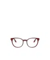 Emporio Armani Full-frame Plain Glasses In Burgundy