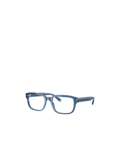 Emporio Armani Full Frame Plain Mirror In Blue