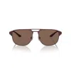 Emporio Armani Full Frame Sunglasses In Brown