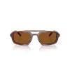 Emporio Armani Geometric-frame Sunglasses In Brown