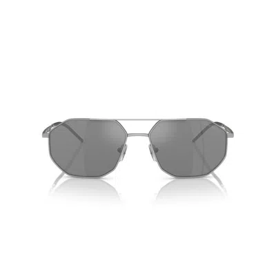Emporio Armani Full Frame Sunglasses In Gray