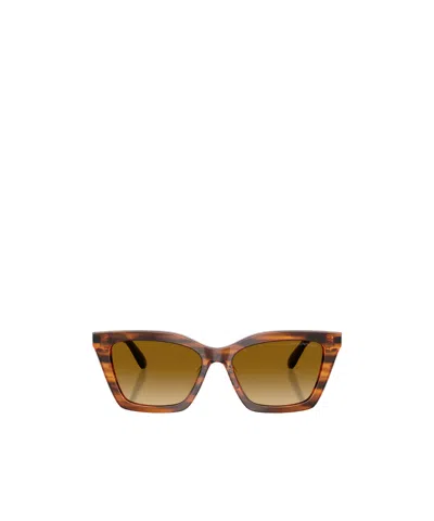 Emporio Armani Full Frame Sunglasses In Brown