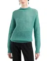 Emporio Armani Fisherman's-rib Mohair-wool Blend Jumper In Green