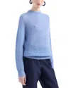 Emporio Armani Fisherman's-rib Mohair-wool Blend Jumper In Sugar Pape