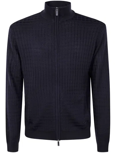 EMPORIO ARMANI EMPORIO ARMANI FULL ZIP TURTLE NECK SWEATER