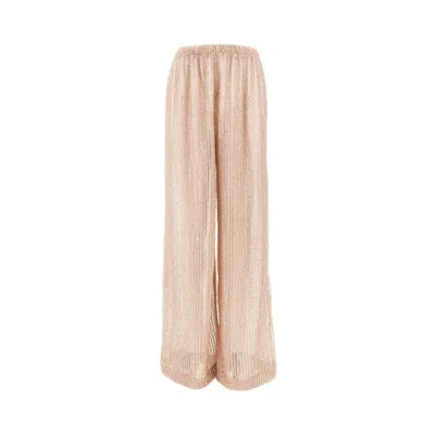 Emporio Armani Fuzzy Lurex Pants In Pink