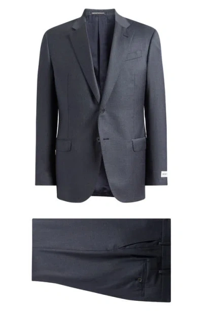 Emporio Armani G Line Grey Microcheck Wool Suit In Gray