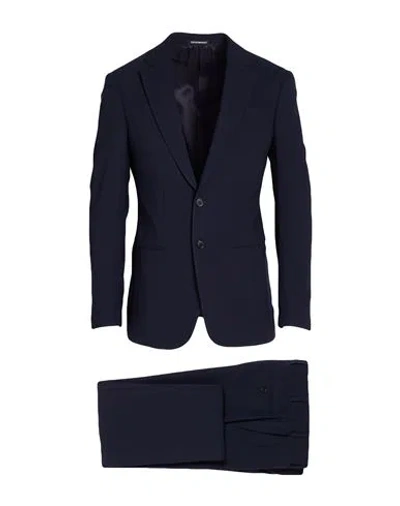 Emporio Armani G Line Man Suit Midnight Blue Size 48 Virgin Wool, Elastane