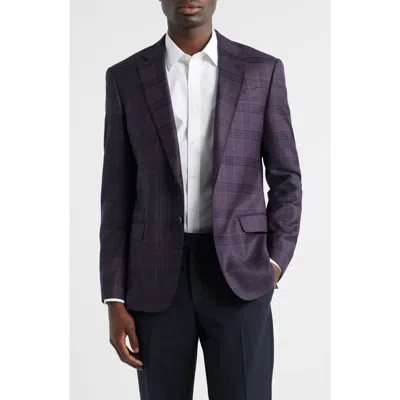 Emporio Armani G-line Purple Check Wool Sport Coat