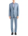 Emporio Armani Wool Suit In Solid Light Blue