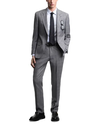 Emporio Armani G Line Regular Fit Single Breasted Peak Lapel Suit In Super 130s Virgin Wool In Gray