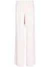 Emporio Armani Gathered Wide-leg Trousers In Rosa