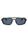 Emporio Armani Geometric-frame Sunglasses In Blue