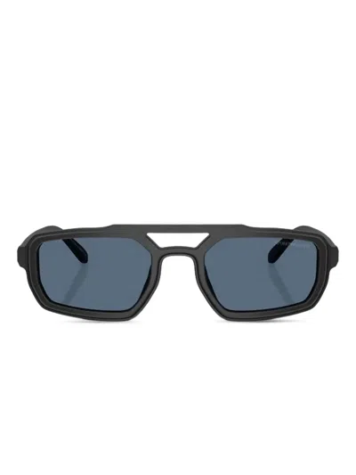 Emporio Armani Geometric-frame Sunglasses In Blue