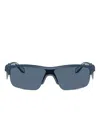 Emporio Armani Geometric-frame Sunglasses In Blue