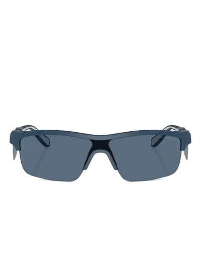 Emporio Armani Geometric-frame Sunglasses In Blue