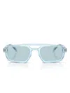 Emporio Armani Geometric-frame Sunglasses In Blue