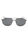 Emporio Armani Geometric-frame Sunglasses In Black