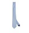 Emporio Armani Geometric Jacquard Tie In Blue
