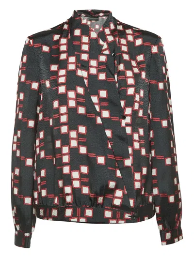 Pre-owned Emporio Armani Geometric-pattern Blouse