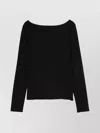 Emporio Armani Geometric Pattern Boat-neck Textured Knit Jumper In Black