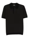 Emporio Armani Geometric-pattern Polo Shirt In Black