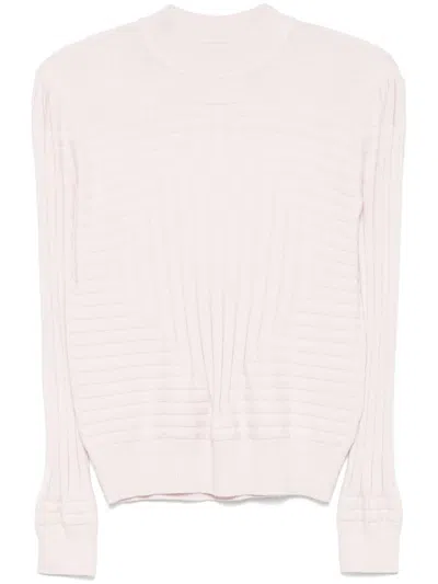 Emporio Armani Geometric-pattern Sweater In Pink