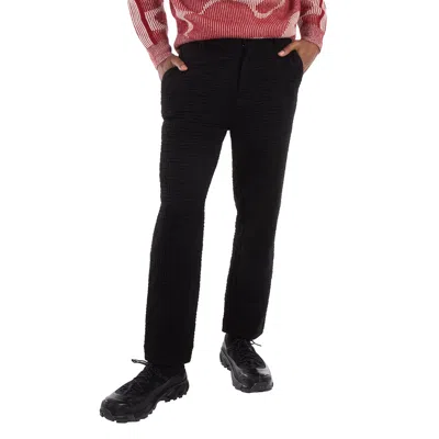Emporio Armani Geometric Pattern Trousers In Black