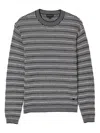 Emporio Armani Mens Navy French Oak Cabk Patterned Crewneck Knitted-wool Jumper In Multi