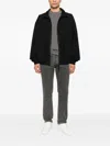 Emporio Armani Geometric-pattern Wool Sweater In Blue