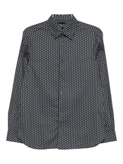 EMPORIO ARMANI GEOMETRIC-PRINT SHIRT